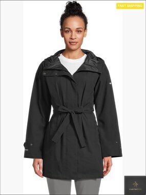 Waterproof Trench Coat Classic Elegant Minimal Chic Outerwear Adjustable Hood